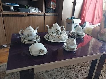 cay: Çay dəsti, rəng - Ağ, Farfor — 1