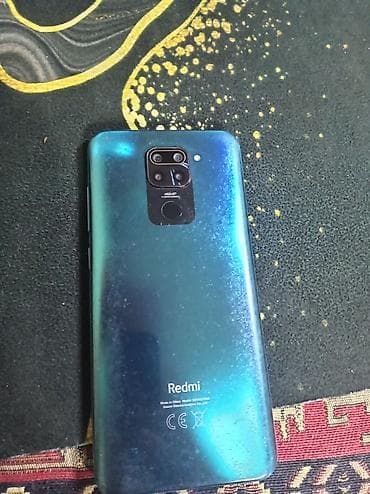 Redmi Note 9, 64 ГБ, цвет - Синий, Отпечаток пальца