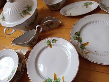 Süfrə qab-qacaqı: Nahar dəsti, rəng - Ağ, Farfor, Almaniya — 6