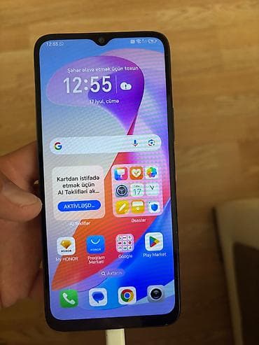Honor X6a, 128 GB, rəng - Qara, Sensor, İki sim kartlı, Barmaq izi — 3