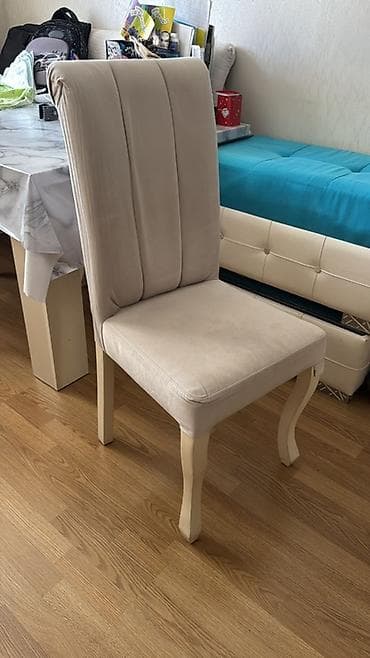 Qonaq otağı üçün, İşlənmiş, Dördbucaq masa, 6 stul — 5