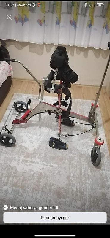 Tibbi məhsullar: Uşaq üçün reabilitasiya/yerimə trenajoru – CarrierBike tipli dəstəkli — 2