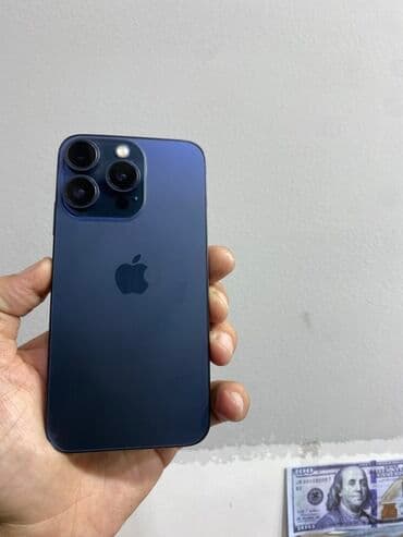 iphon 15 pro: IPhone 15 Pro, Blue Titanium, Face ID — 1
