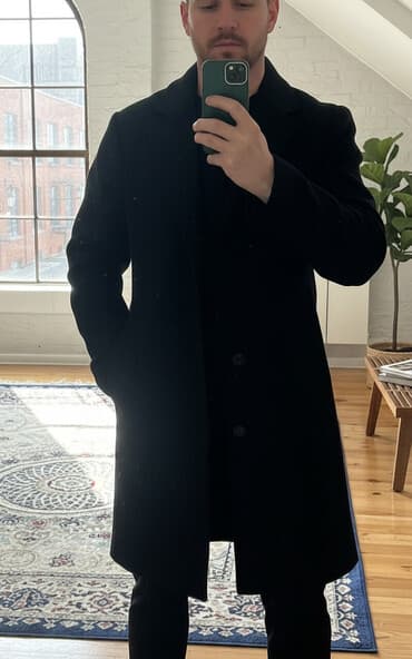 ekodəridən kişi gödəkçəsi: Palto, New Yorker, M, rəng - Qara — 1