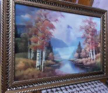 polipropilen: 3D formatli resm,ya*ni 3 wekil 1 cercivede, cercivenin olcusu 68x48 sm — 2