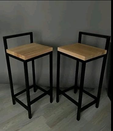 bağ ucun masa: Dördbucaq masa, Açılmayan, Stullar ilə, Metal — 8