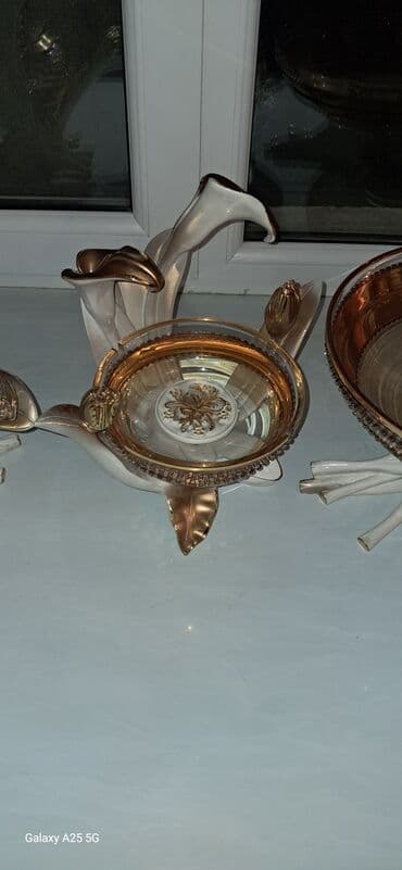 açar dest: Boşqablar, 4 ədədli dəst, rəng - Qızılı, İtaliya — 4