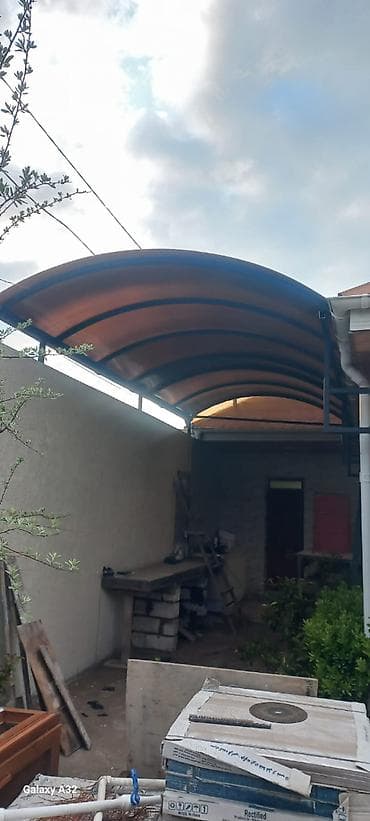 sərin su: Polikarbonat darvaza/ayvan üstü örtük - Material: Qalın polikarbonat — 1