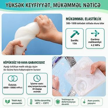 Yüksək keyfiyyətli silikon qəlib hazırlama dəsti! Epoksi (epoxy) — 3