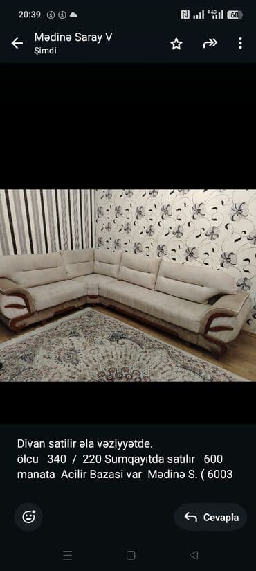 divan fabrikası: Künc divan — 1