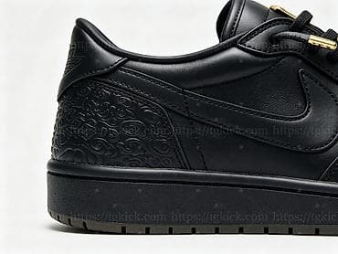geyin: Məhsul: Nike Air Jordan 1 Low – “Triple Black” xüsusi detallı versiya — 5