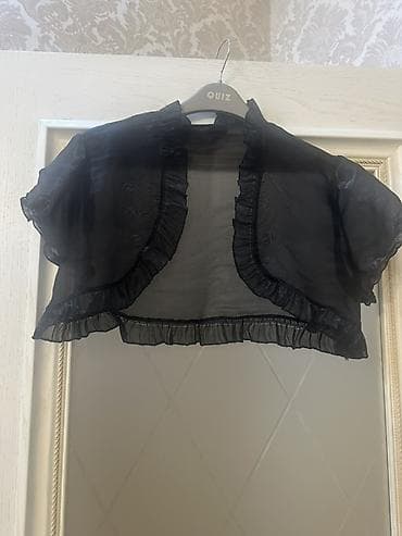 Qara şifon bolero - Model: qısa bolero/kardiqan üslubunda - Rəng