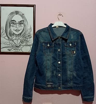 tek pencek: Qadınlar üçün cins gödəkçə – FRJ Jeans üslubunda - Material: qalın — 2