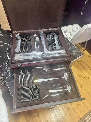 klyonka sufre: Mətbəx qab-qacaq dəsti – taxta qutuda - Zərif taxta keyslə təqdim — 2