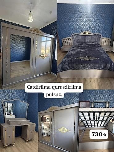 Bazali yataq desti 730 manat Catdirilma qurasdirilma pulsuz.Olcu — 1