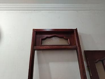 Taxta iç otaq qapısı dəsti - Material: ağac (tünd qəhvəyi rəngli) - — 5