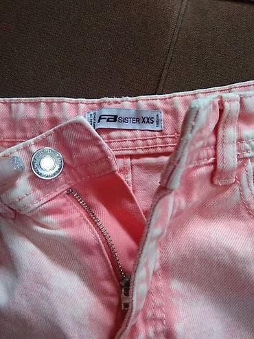 Ətəklər: Cins yubka, ideal vaziyyatda, cox az geyilib, achiq roziviy rengde — 2