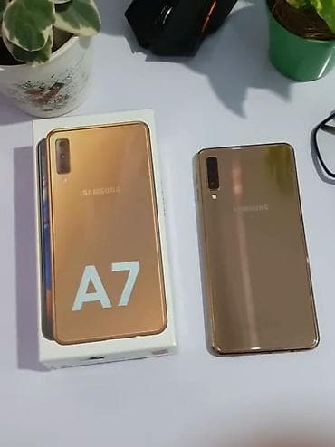 samsung galaxy a3 ekran: Samsung Galaxy A7 2018, rəng - Qızılı, İki sim kartlı — 1