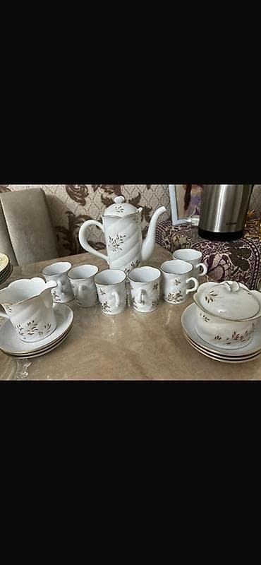 Çay dəsti, rəng - Ağ, Madonna, 6 nəfərlik, Almaniya