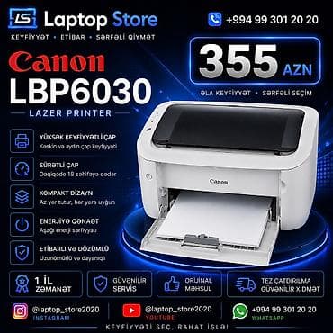 🔥 Canon LBP6030 Lazer Printer – Yeni! 💻 Ev, ofis və biznes istifadəsi lalafo.az -da 🔥 Canon LBP6030 Lazer Printer – Yeni! 💻 Ev, ofis və biznes istifadəsi