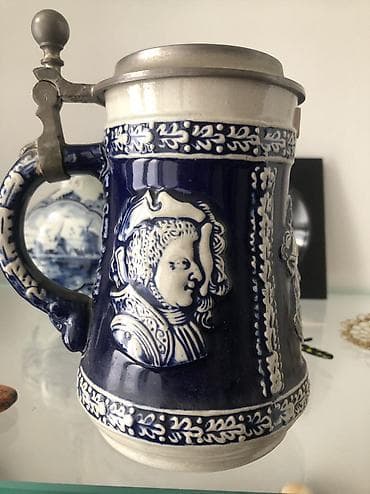 Охота и рыбалка: Винтажный коллекционный пивной бокал — 1