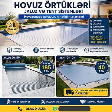 HOVUZ ÖRTÜKLƏRİ – JALÜZ VƏ TENT SİSTEMLƏRİ Hovuzunuzu ilboyu təmiz