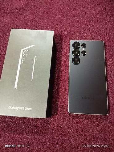 Samsung Galaxy S25 Ultra, 256 GB, rəng - Qara, Qırıq, Sensor, Barmaq izi