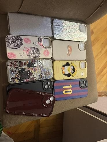 IPhone 15 plus üçün müxtəlif dizaynlı qoruyucu örtüklər dəsti - Model