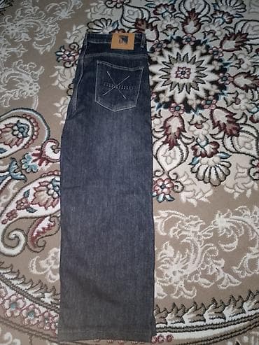 jins: Kişi cins şalvarı - Model: Düz kəsim, klassik beş ciblə - Rəng: Tünd — 5