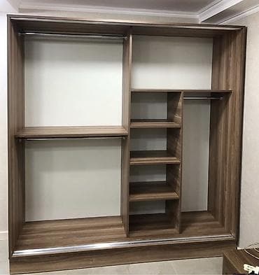 salon dolab: İşlənmiş, 2 qapılı, Güzgülü, Qəhvəyi, Kupe, Düz dolab — 2