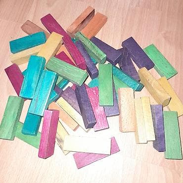 Rəngli taxta Jenga/blok oyunu, 53 ədəd - Komplekt çoxrəngli taxta lalafo.az -da Rəngli taxta Jenga/blok oyunu, 53 ədəd - Komplekt çoxrəngli taxta