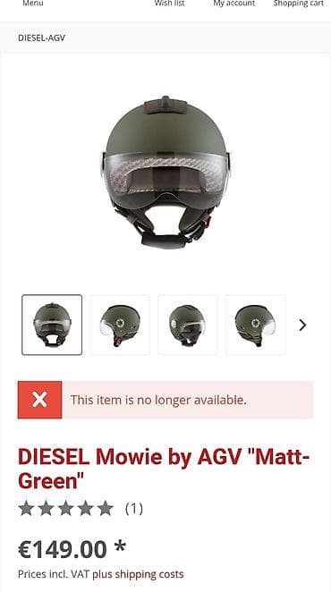 TƏCİLİ SATILIR.!!!!!! DIESEL Mowie by AGV “Matt-Green” motosiklet