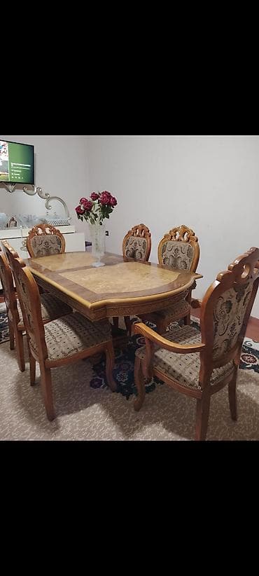 Qonaq otağı üçün, İşlənmiş, 6 stul