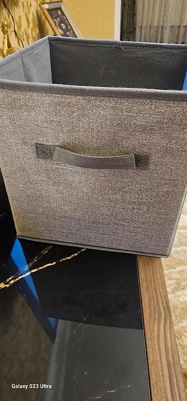 Prastinalar: Qutu tipli saxlama səbəti 2 eded teze - Material: parça üzlüklü — 1