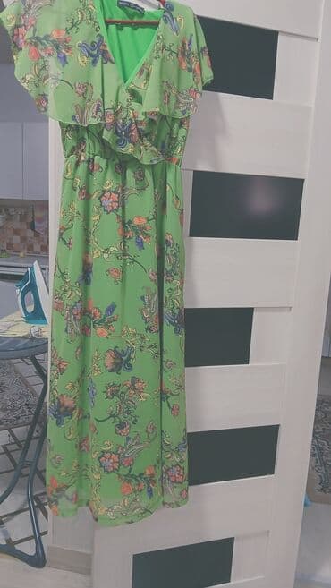 женские платья из вискозы: Повседневное платье, Миди, One size — 14