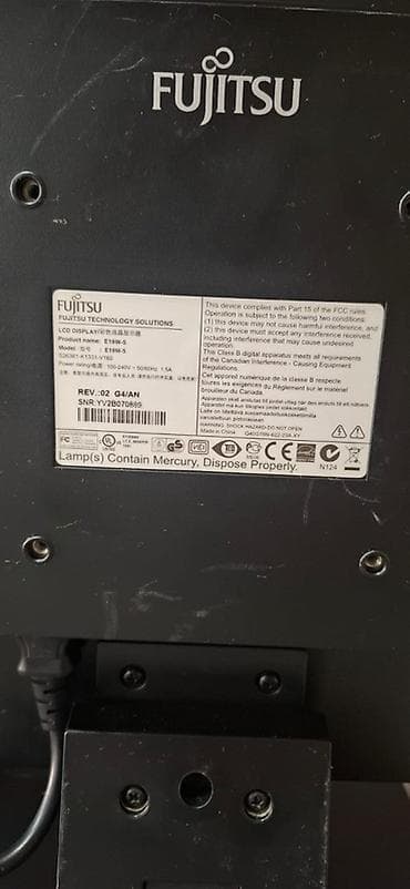 Kompüter ehtiyyat hissələri: HP və Fujitsu monitorları – 18.5” LCD Paketdə 2 ədəd monitor: - HP — 5