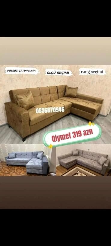 Künc divan, Yeni, Açılan, Bazalı, Parça, Pulsuz çatdırılma
