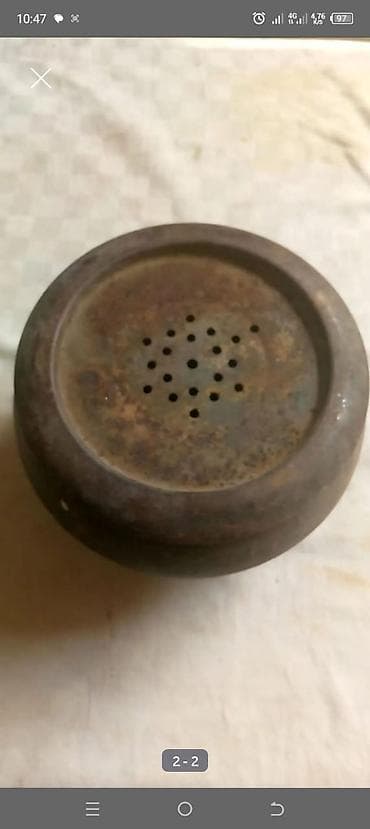 samovar altı podnos: Məhsul: Metal tüstü/üfunət məhv edici kömür qabı (mücəvhər və ya buxur — 2