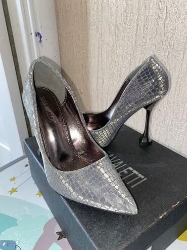 зеленые туфли: Туфли, Размер: 37, цвет - Серебристый, Новый — 14