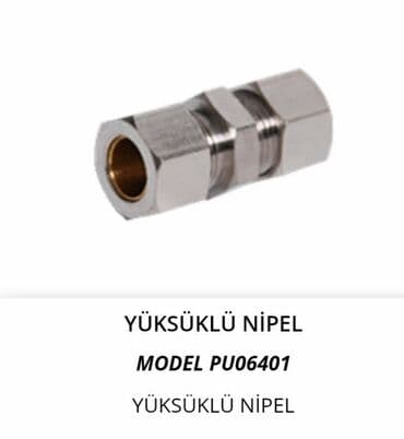 Yüksüklü nipel – Model PU06401 - Tətbiq sahəsi: su, istilik və