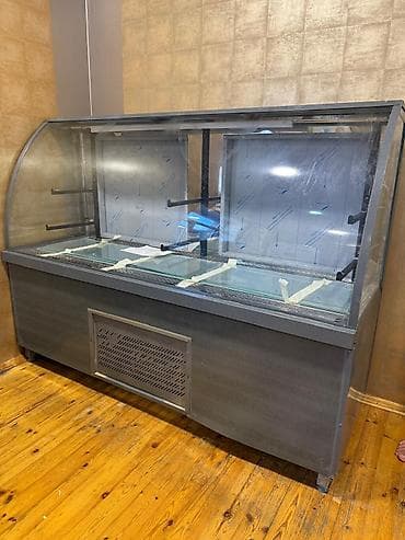 mini vitrin soyuducu: Böyük Vitrin Soyuducu – Paslanmaz Korpus, Əyri Şüşəli Market — 2