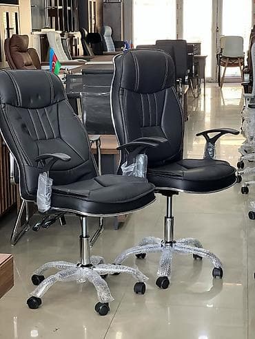 ucuz kreslo: Yeni, Təkərli, Qolları tənzimlənir, Dəri — 6