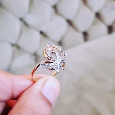 tək qaş: Toy, Üzük, Çəhrayı qızıl, 585 Əyar — 3