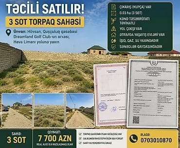 basavik satisi: 3 sot, Kənd təsərrüfatı, Kupça (Çıxarış) — 1