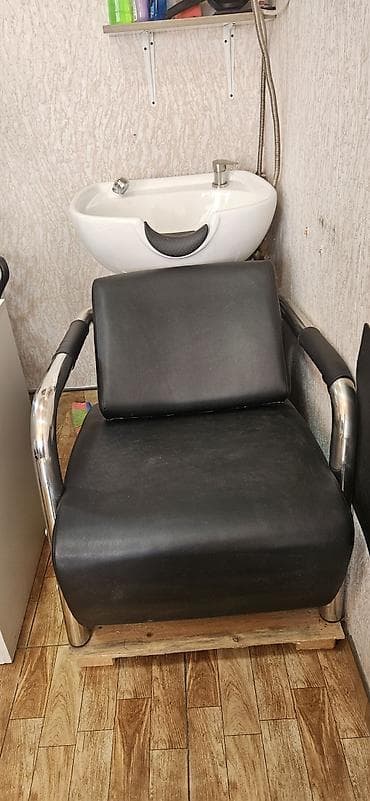 2el mebeler: Salon üçün yuyucu stul və lavabo seti - Tip: Bərbər/xairdresser yuma — 2