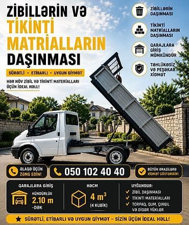Xidmətlər: Zibil və tikinti materiallarının daşınması xidməti - Sürətli — 1