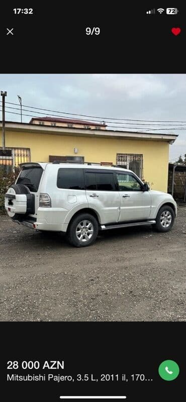 pajero arxa stop: Mitsubishi Pajero: 3.5 l | 2011 il 170000 km Ofrouder/SUV — 1