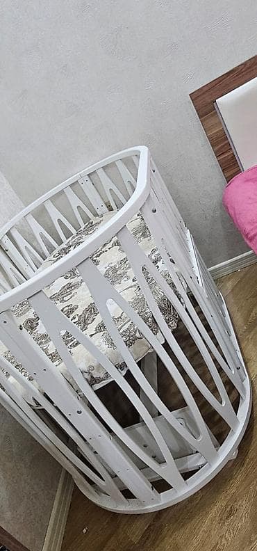 Oğlan və qız üçün, Yeni, Yumru, Beşik, Dəstsiz, Matras ilə, Yellənmə mexanizmsiz — 5