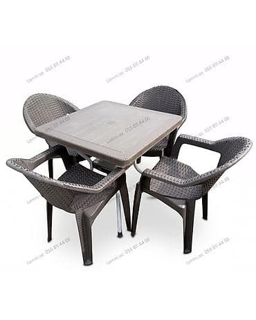 bal: Bağ üçün Masa Dəsti Xüsusiyyətlər: - Komplekt: 1 ədəd kvadrat masa + — 1