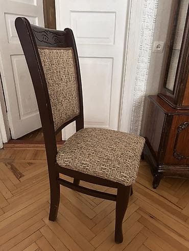 stulla: Qonaq otağı üçün, Açılmayan, Dördbucaq masa, 6 stul — 2